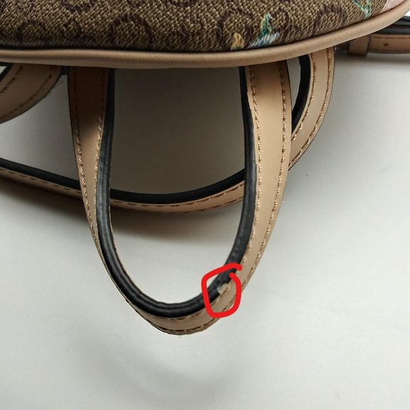 Guess Tan Floral Print Backpack/Purse